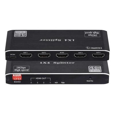 China Iron OZF3 4K 60Hz 1x4 HDMI Splitter 1 In 4 Distributor Box Full Ultra HD 3D HDR Audio Video Approve Compatible For HDTV Blu-Ray for sale