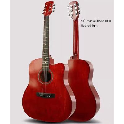 China Manufacturer Sales Students 41 Inch Lacquer Art Export Polished Folk Acoustic Guitar for sale