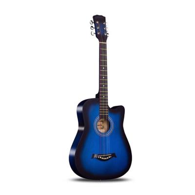 China Students shape to style high quality beginners folk inventor 38 inch acoustic guitar for sale