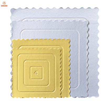 China Waterproof Square Scalloped Cake Boards for sale