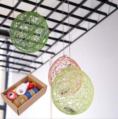 China DIY Paper Hemp Rope Chandelier Set Mixed Colors for sale