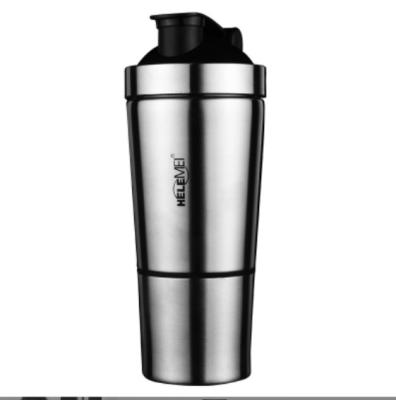 China Stocked Stainless Steel Shake Cup Fitness Sports Water Cup With Graduated Kettle for sale