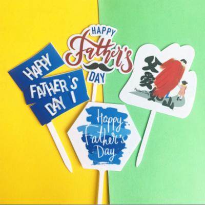 China Father's Day Acrylic Acrylic Cake Toppers For Cake Decorating for sale