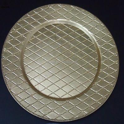 China Disposable Diamond Charger Disposable Plastic Dishes for sale