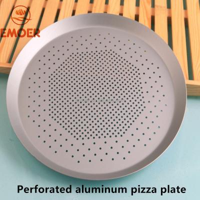 China Sustainable EMOER Perforated Aluminum Pizza Dish for sale