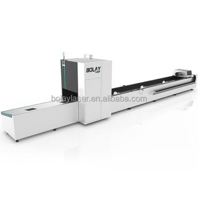 China Water Cooled Round Square Fiber Rectangle Metal Tube Laser Cutting Machine 6m for sale