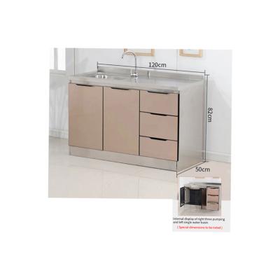 China Newest hot sale 120 chinese simple three-suction basin stainless steel cabinet sideboards (steel cabinet) for sale