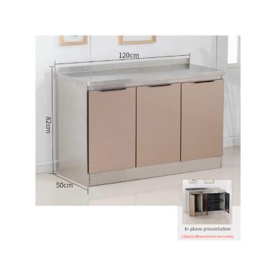 China Chinese manufacturers direct sale 120 three-door (steel cabinet) flat integral stainless cheap sideboards for sale