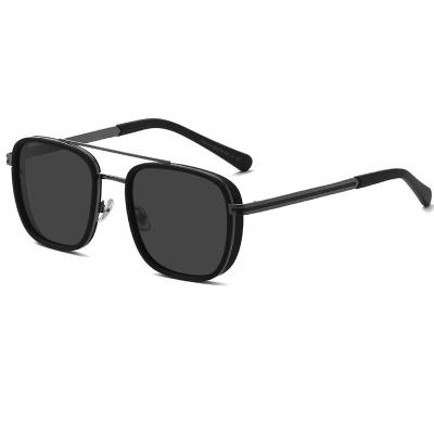 China Fashion Sunglasses 2023 New Retro Polarized Shades For Men Double Beam UV400 Sun Lenses Fit Driving Sunglasses for sale