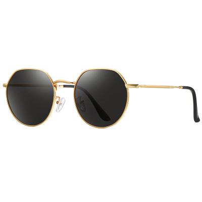 China 2023 Fashion New Women's Classic Polarized Metal Polygon Sun Glass Shades Fashion Sunglasses Retro Sun Glasses For Men for sale