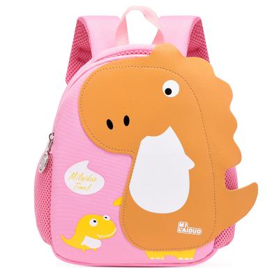 China Anti-Theft 2021 Wholesale Girls Boys Kids anti-lost Waterproof School Bags Cute Cartoon Dinosaur Backpack Baby for sale