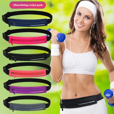 China New Sports Waist Bag Waterproof Running Waterproof Mobile Phone Bag Thoughtful Elastic Fitness Bag for sale