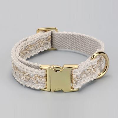 China Sustainable Sustainable Hongju Fashion Design Pet Accessories Collar Embroidered Dog Collar for sale