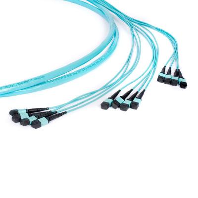 China 12-144 Strand Fiber Optic Trunk Cable , MTP MPO 12 Core Fiber Cable for sale