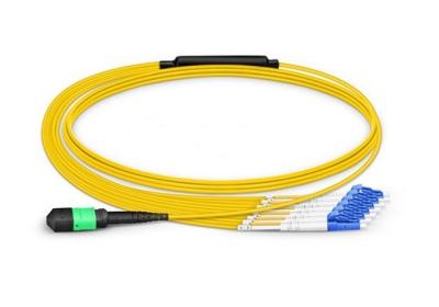 China XDK OS2 G652D 3.0mm 12 / 24 Core MPO Breakout Cable for sale