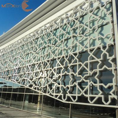 China Modern Wall Facade Metal Art Panel Cladding Louvre Buildings Design Wall Facade for sale