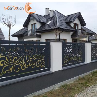 China Easily Assembled Decorative Metal Screen Laser Cut Fence Aluminum Garden Fencing for sale