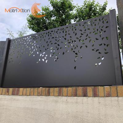 China Easily Assembled Aluminum Fence Panels Laser Cut Privacy Fencing Panel Garden Fence for sale