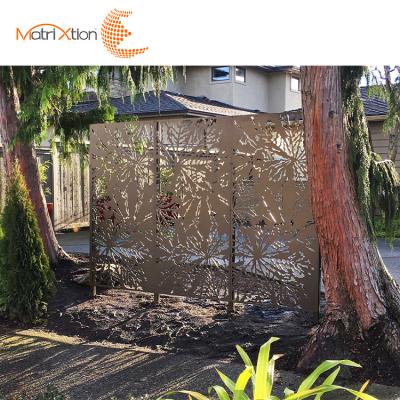 China Easily Assembled Laser Cut Decorative Metal Fencing Outdoor Screen Panel for sale