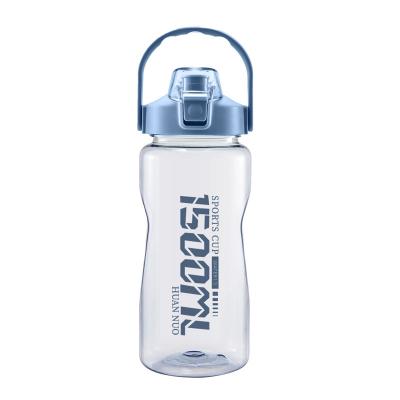 China Viable Popular Motivational Water Bottle Plastic Straw Cup Sports Water Bottle For Gym Sports Person for sale