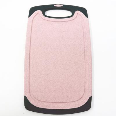 China Non-viable Household Non-viable Vegetable Cutting Kitchen Straw Cutting Board Plastic Large Slip Wheat Multifunctional Cutting Board for sale