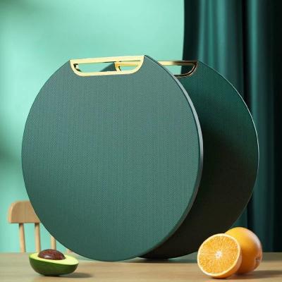 China Viable Multifanctional Thickened Solid Color Home Kitchen Choppers Resin Round Cutting Board for sale