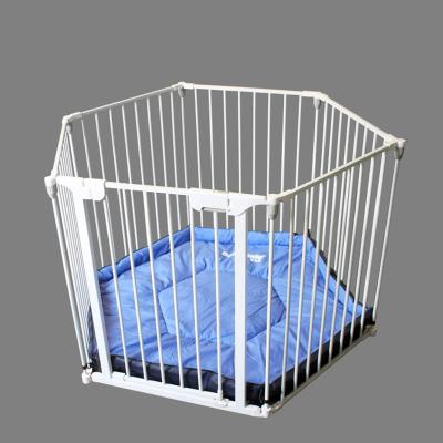 China Iron +Power Spraying +PP Baby Care Around Foldable Door Pet Metal Baby Safety Adjustable Playpen With Gate for sale