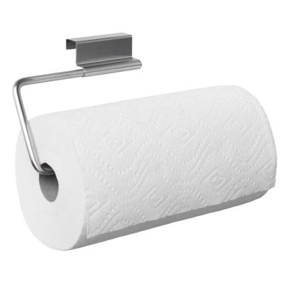 China Kitchen Sustainable Over The Door Toilet Paper Holder Stainless Steel Tissue Paper Roll Towel Holder for sale