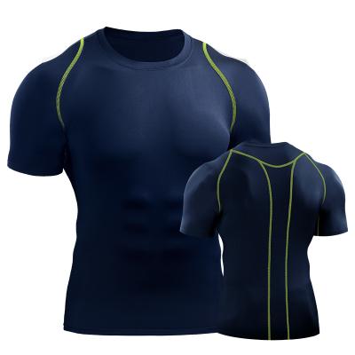 China Breathable Compression Base Layer Mens Workout T-Shirts Athletic Sports Running Ygm Exercise Tees Shit for sale