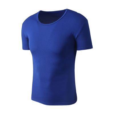 China 2022 Summer Man Breathable Sports Mesh T Shirt Solid Fitness Customer Logo Plus Size Tops Wear Quick Dry Comfortable Running Cycling Wear for sale