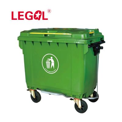 China 660L 1100L HDPE Sustainable Cheap Big Wheelie Garbage Public Trash Bin for sale