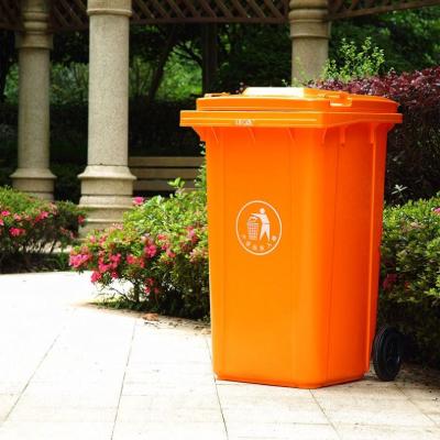 China Custom Good Color 240 Liter Plastic Outdoor Trash Can Viable Price for sale