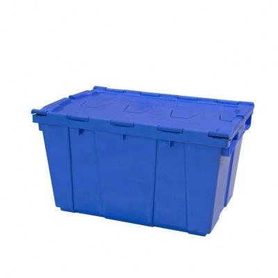 China Mesh Virgin PP Nesting Plastic Storage Tied Lid Packaging Turnover Crate for sale