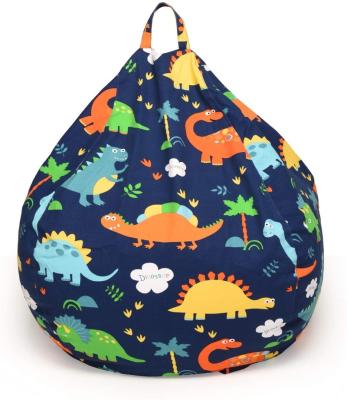 China (Other) Adjustable Popular Animal Pattern Kids Bean Bag Canvas Cover Stuffed Storage for sale