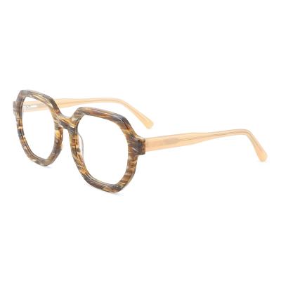 China Fashion Eyewear Oversized Handmade Eye Glasses Frame Acetate Cellulose Optical Glasses for sale