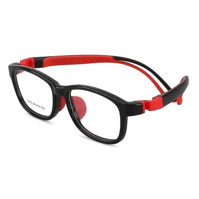 China 2021 new popular two colors children's glasses frame boy and girl full frame soft nose protection glasses for sale