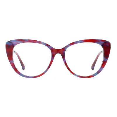 China Fashion high quality unisex oversized frame with retro design sense multi color acetate metal glass frames for sale