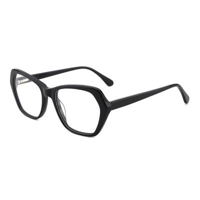 China New Prescription Fashion Oversized Acetate Optical Glasses Frames Unique Eyewear Fashion Spectacle Frames For Women Ladies for sale