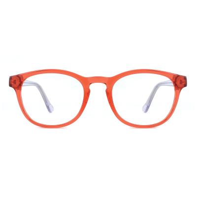 China Fashion Wholesale Customized Vintage Anti Eye Tired Eye Wear Handcrafted Double Side Polishing Acetate Glass Optical Frames for sale