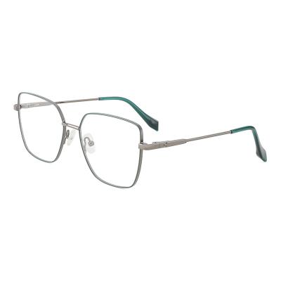 China Fashion Fashion Metal Glasses Combine Optical Frame Anti Ray Eyeglasses In Stock Blue Glass for sale