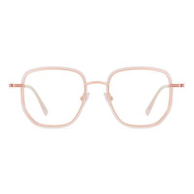 China Fashion 2021 Autumn Explosion Modern Classic Multicolor Stereo Professional Metal Glass Prompt Optical TR Combined Frame for sale