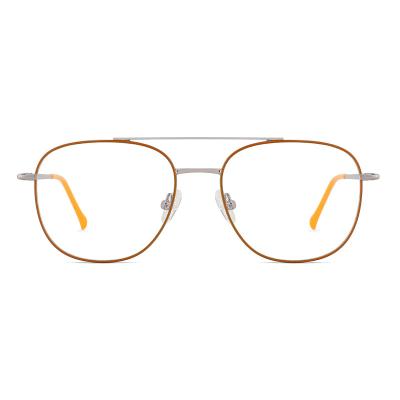 China Blue light of the latest prescription YC design frame anti full blocking Vogue show ultralight eyewear round metal monocle frames for sale