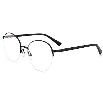 China Retro Half Rim Best Selling Quality Eyeglasses Frames For Women Designer Glass Danyang Metal Optical for sale