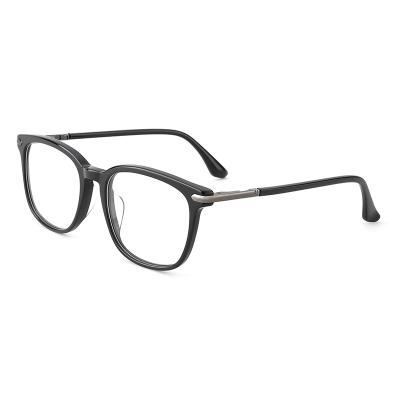 China YC 2022 Glass Anti Blue Light Anti Sight Optical Glasses Clear Temple Metal Myopia Glasses Wholesale Custom Eyeglasses Sight Acetate Glasses for sale