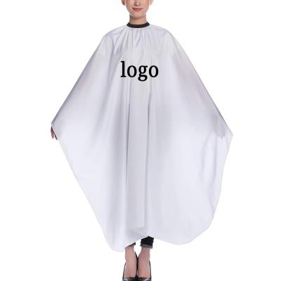 China Custom Size Salon Hairdressing Gown Cape Hairdressing Apron Waterproof Waterproof Barber Dress White Custom Size for sale