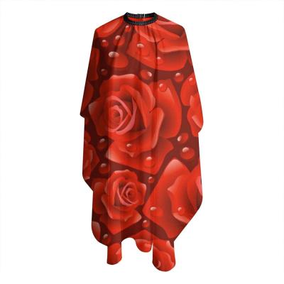 China Adjustable Size Printing Waterproof Salon Hairdresser Custom Design Hairdresser Cape for sale