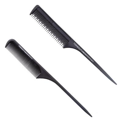 China Durable Black Professional Hair Salon Barber Shop Plastic Hair Comb for sale