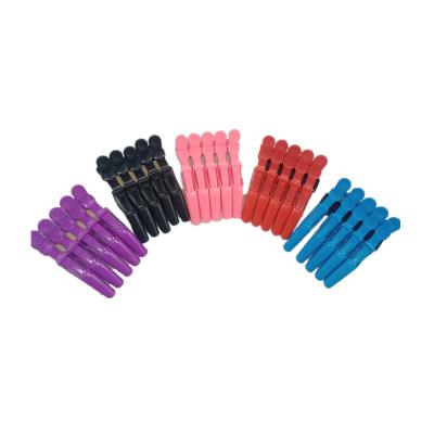 China Durable Barber Salon Hairpin Custom Alligators Fixed Hair Salon Plastic Clips for sale