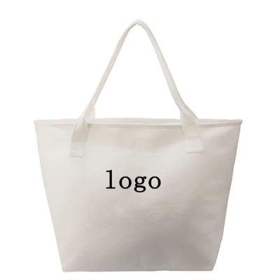 China Household Products Large Canvas Bag Tote Bag Canvas Grocery Logo Roomy Canvas Shopping Bag Customize for sale