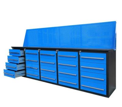 China Factory Price Hot Sale 20 Drawers 1.0 Mm Stainless Steel Tool Steel Workbench for sale